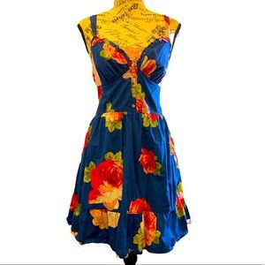 🚨2for$20🚨ABERCROMBIE & FITCH floral blue dress